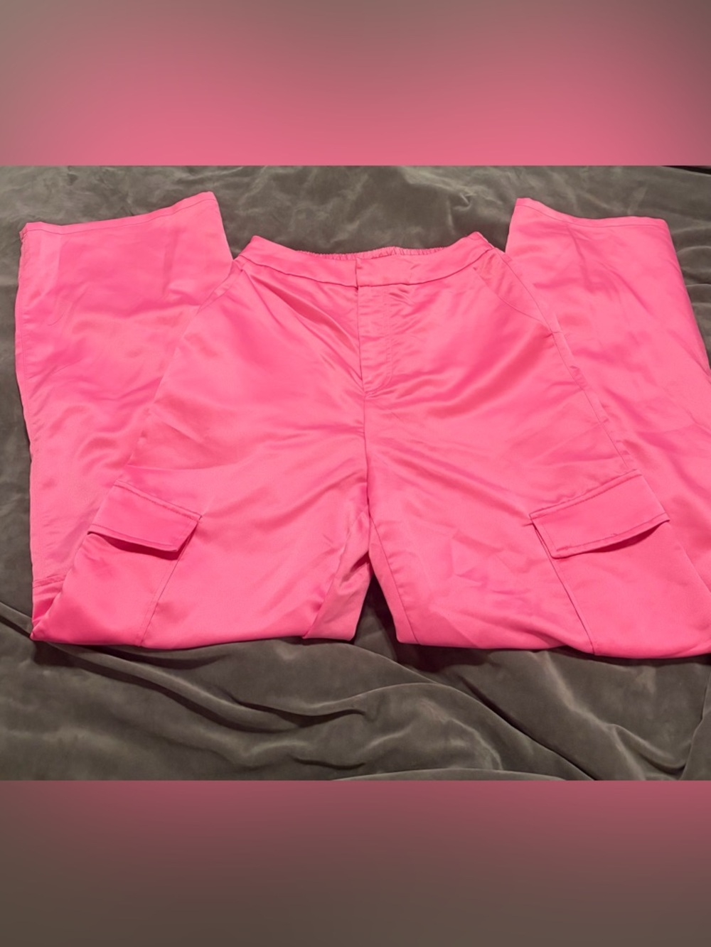 Pink silky pants